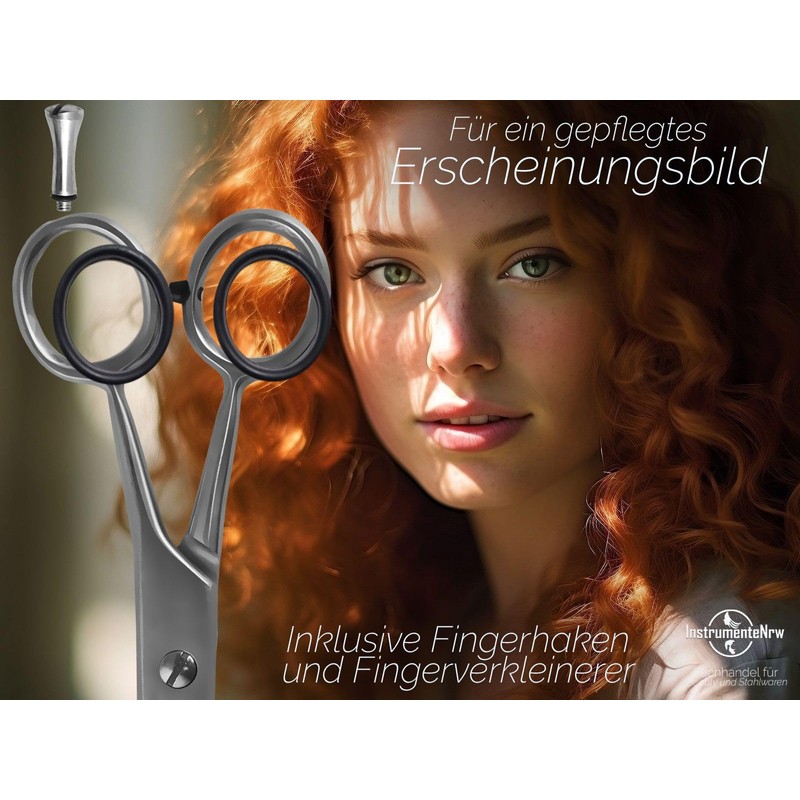 Modelling Scissors, 1 Serrated Edge, Stainless Steel 18 cm
