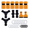 EXTSUD Garden Hose Connector Kit, Hose Coupling Set 2-in-1 Garden