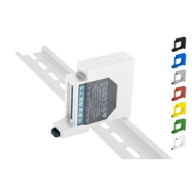 DIN Rail Mount / Adaptor Single for Shelly 2.5 / EM DIN Rail Bracket (35 mm) (White)