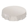 ANRO Oilcloth Tablecloth Oilcloth Tablecloth Polka Dots Plain Beige 120