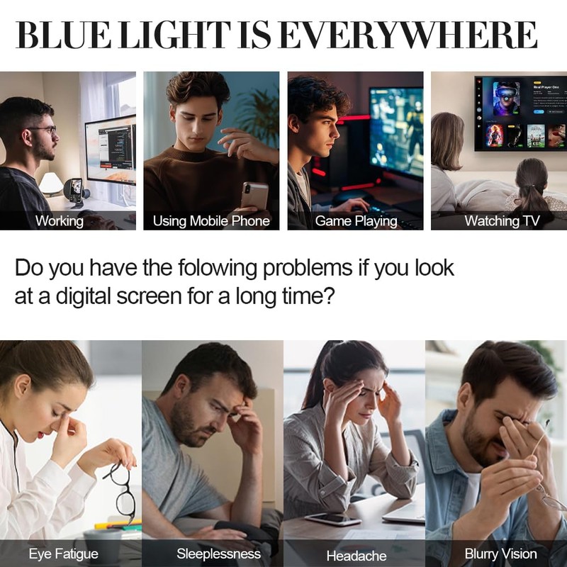 NZKNP Blue Light Blocking Glasses Gaming Blue Light Computer Glasses