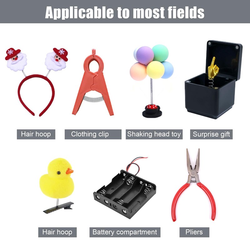 TAIANJI 20 Sizes Compression Springs, 200 Pcs Tension Spring Steel,