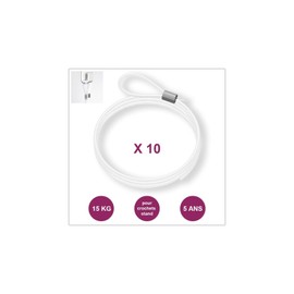 Artiteq Perlon Cable Loop - Transparent Cable for Hanging and Hanging Display (Pack of 10) 250 cm