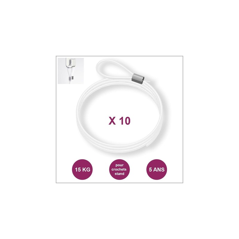 Artiteq Perlon Cable Loop - Transparent Cable for Hanging and
