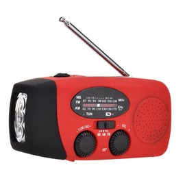 SUCCUL Multi-functional Disaster Prevention Radio, Large Capacity, 2,000 mAh, Disaster Prevention, Flashlight, 3 Charging Methods, AM/FM Compatible, Smartphone Charging, Disaster Prevention, Camping,