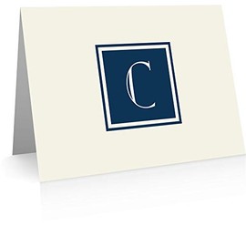 Monogram Stationery Note Cards - Monogram Thank You Cards (C)