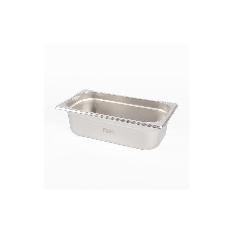 Baki Stainless Steel Gastronorm Container 1/3 Food Pan 65, 100,