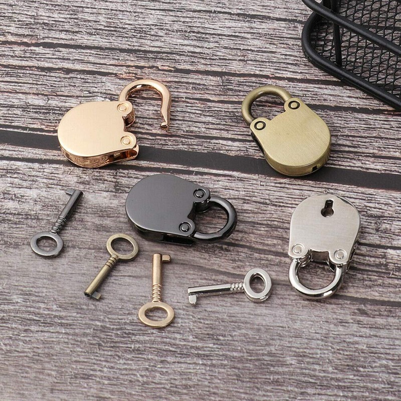 Vogueing Tool Small 1 Key Lock, 1pcs Vintage Antique Padlocks