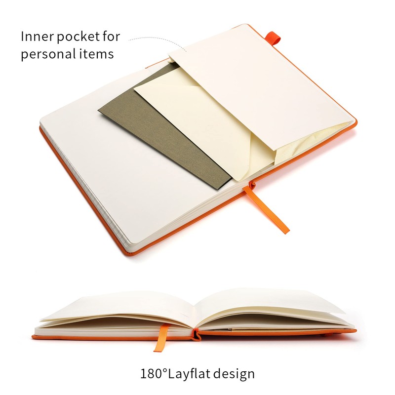 Deziliao Lined Journal Notebooks with Pen Loop, Hardcover Notebook Journal