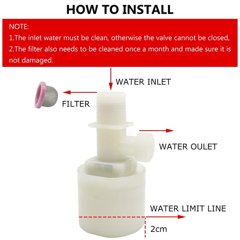 Water Float Valve, Water Level Control Water Tank Traditional Float