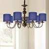 LAMPWELL MEMO Clip-on Chandelier Fabric Lamp Shades,Set of 6,Small Drum,5.2"×5.2"×H5.2",Linen,