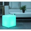 Mr.Go 12-inch Rechargeable Magic LED Light Cube Stool with Remote