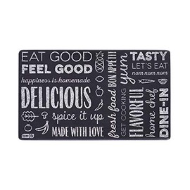DASH Wellness Mat, 20"X34", Black Chalkboard Print
