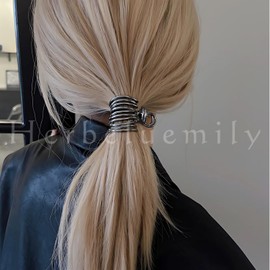 Herbeluemily Hair Claw Hair Clip Ponytail Clip Metal Line Ponytail Antique Gold