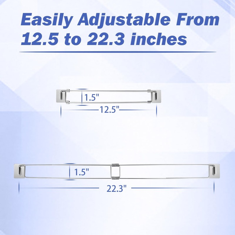 RV Secure Adjustable Bars | 12.5-22.3" Stainless Steel Rods |