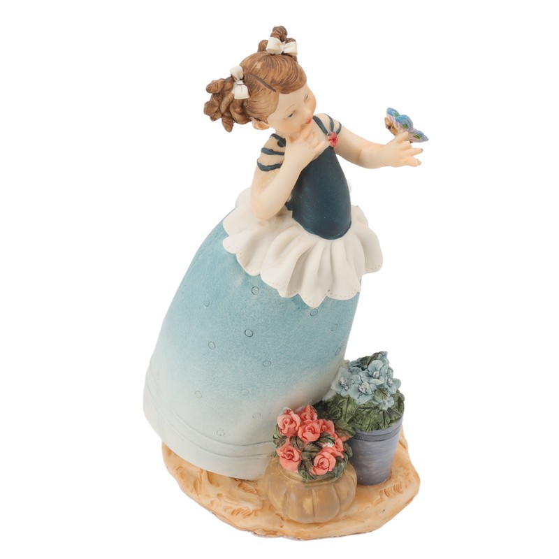 Victorian Girl Resin Ornament Exquisite Cute Stable Desktop Resin Handicraft