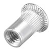 uxcell #8-32 Rivet Nuts Aluminium Alloy Knurled Flat Head Threaded