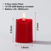 Simplelight Red Flameless Votive Candles with Timer, Realistic Black Wick