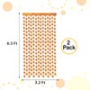 Thanksgiving Party Foil Curtain Decorations 2 Pack Orange Maple Leaves