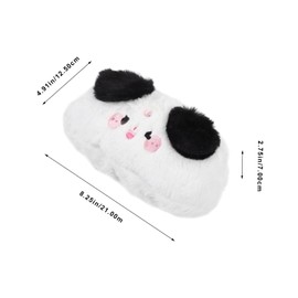 COLLBATH Cartoon Plush Makeup Pouch for Women Cute Portable Toiletry Bag Zipper Closure Storage for Cosmetics Items for Travel Everyday Use Eared Puppy Design