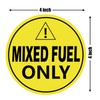 Mixed Fuel Only Vinyl Decal Sticker Label, 4 inches Waterproof
