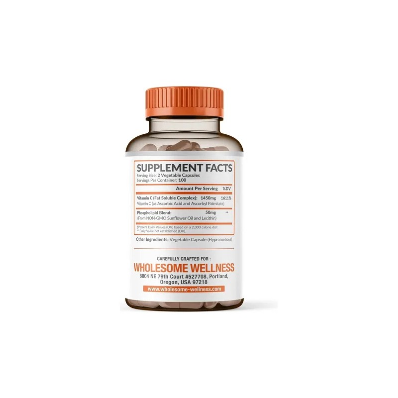 Vitamina C Liposomal 1500mg Alta Absorcion Wholesome Wellnes