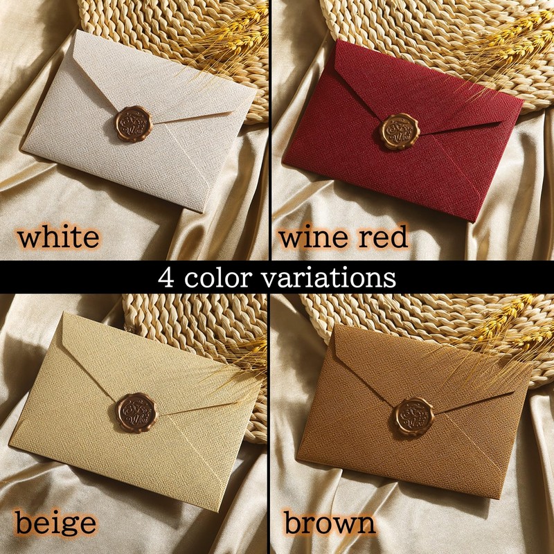 NOELAMOUR Western 2 Envelopes, Stylish 50 Sheets with Sealing Seal,