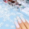 12 Grids Snowflake Nail Glitter Sequins 3D Snowflake Nail Art
