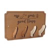 Key Holder Rack 4 Hook Cute Pendant Poplar Wooden Key