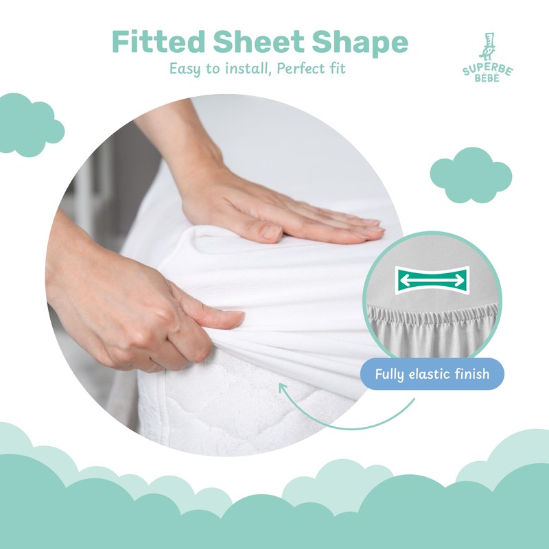 Waterproof Single Mattress Protector 90x190cm with 30cm Deep Pocket -