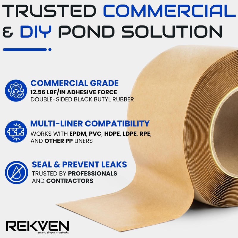 Pond Liner Seam Tape Kit - 30 Feet x 3