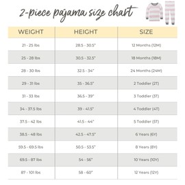 Burt's Bees Baby baby girls Pajamas, 2-piece Pj Set, 100% Organic Cotton (12 Mo-7 Yrs) Pajama Bottoms, Blossom Rugby Stripe, 7 Years US