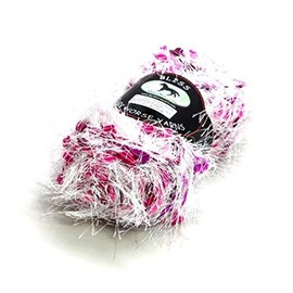 Dark Horse Yarns Bliss #503 Berry Pop Fancy Fur Style Eyelash Popcorn Yarn, 100 Gram, 87 Yards