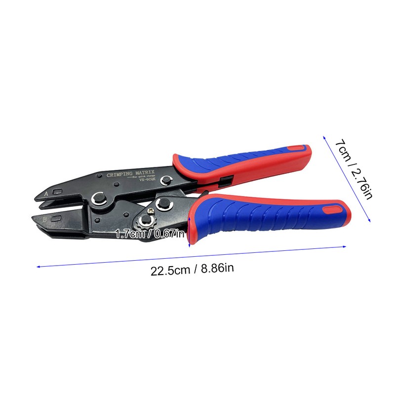 Crimping Tool 0.25-10mm² (23-7 AWG) Multifunction Ratcheting Wire Crimper Pliers