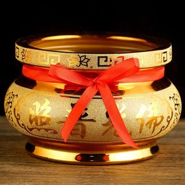 Feng Shui Treasure Basin Ceramic Chinese Treasure Bowl Ornaments Feng Shui Decor Wealth Good Lucky Bowl Craft Collectible Figurines Home Office Decorations