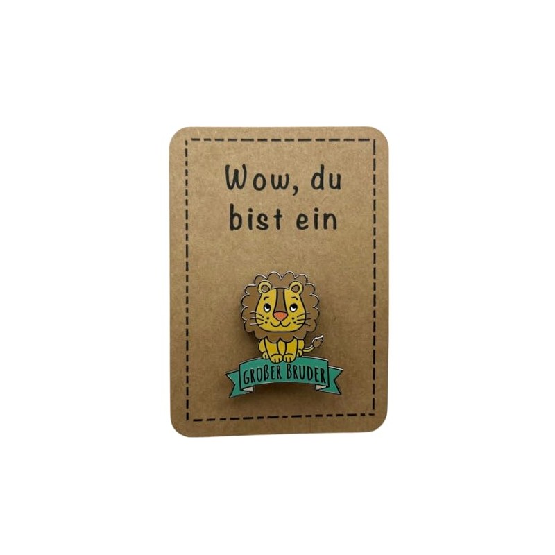 Big Brother Lion Badge | Enamel Pin | with Safety