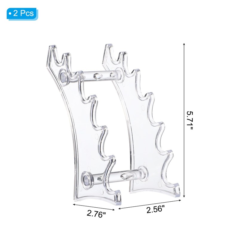 PATIKIL 2Pcs Horizontal Acrylic Pen Holder Display Stand Pen Rack