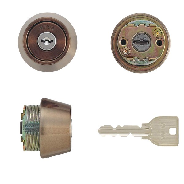 MIWA MCY-137 U9 Cylinder LSP Type TE22 Key Replacement Replacement LSP/SWLSP Ceramic Bronze Color (CB) 1.3 - 1.7 inches (33 - 42 mm)