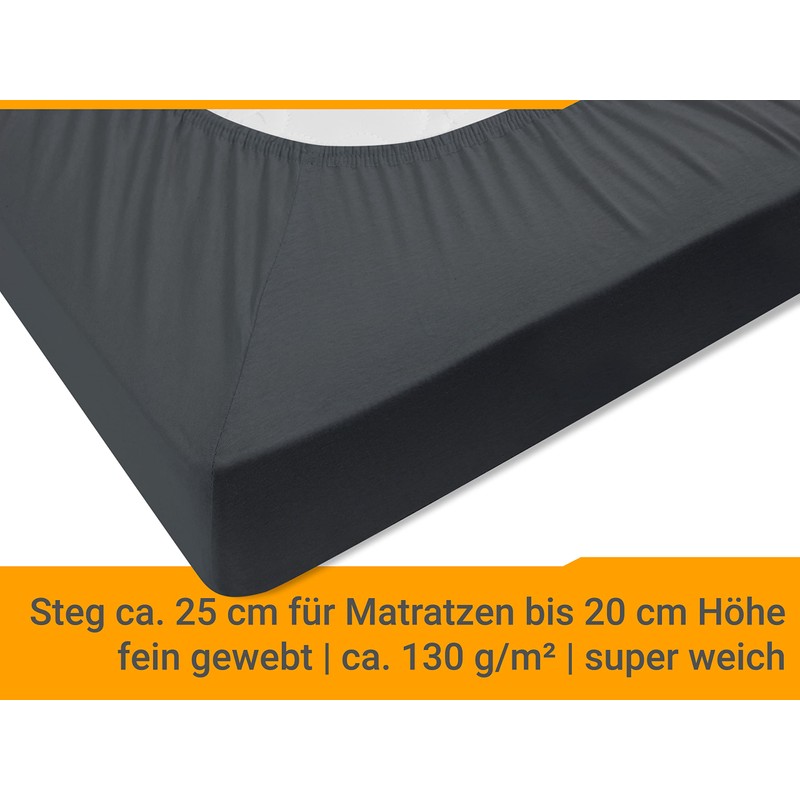 npluseins Jersey Fitted Sheet Made of 100% Cotton – Available