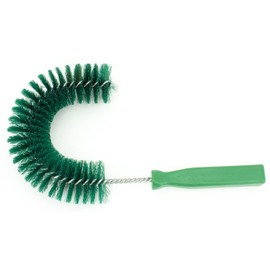 SPARTA Plastic Hook Dusting Brush, Clean-In-Place, Galvanized Wire with Threaded Hole for Dusting Surface of Curved Drains and Pipes, 11.5 Inch Length, Green