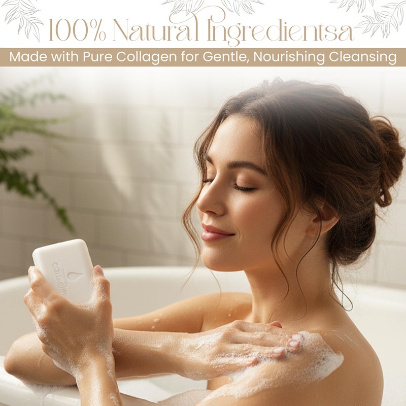 100% Pure Collagen Bar Soap For Men & Women |