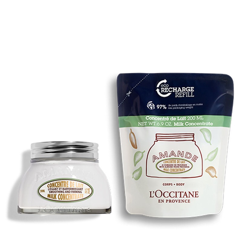 L'Occitane Almond Milk Concentrate Eco Duo 200mL + 200mL