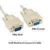 CompuCablePlus Null Modem Cable Shielded, Molded, Beige (DB9 to DB9,