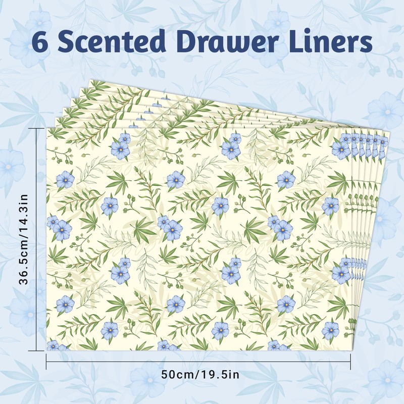 SCENTORINI Linen Scented Drawer Liners, Scent Paper Liners for Wardrobe,