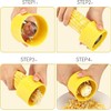 2pcs Cob Corn Stripper,Plastic Corn Peeler for Cobbe,Stainless Steel Blades