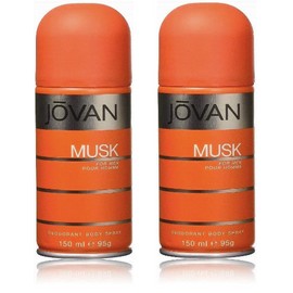 JOVAN MUSK by Jovan for Men DEODORANT BODY SPRAY 150 ml NEW IN CAN **PACK OF 2**