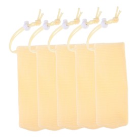 Baluue 5pcs Unscented Soap Acid Soap Face Soap Dish Soap Tray Exfoliating Soap Bar Soap Foam Hand Soap Sponge Soap Case Soap Bar Foaming Soap Pouch Pe Beige