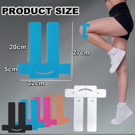 NELLHOMY 16 Stück Kinesiotapes Knie Vorgeschnitten, Kinesiologie Tape Sport Knie,Precut Tape Knie,Wasserfestes & Elastisches Physio Tape für Knieschmerzen