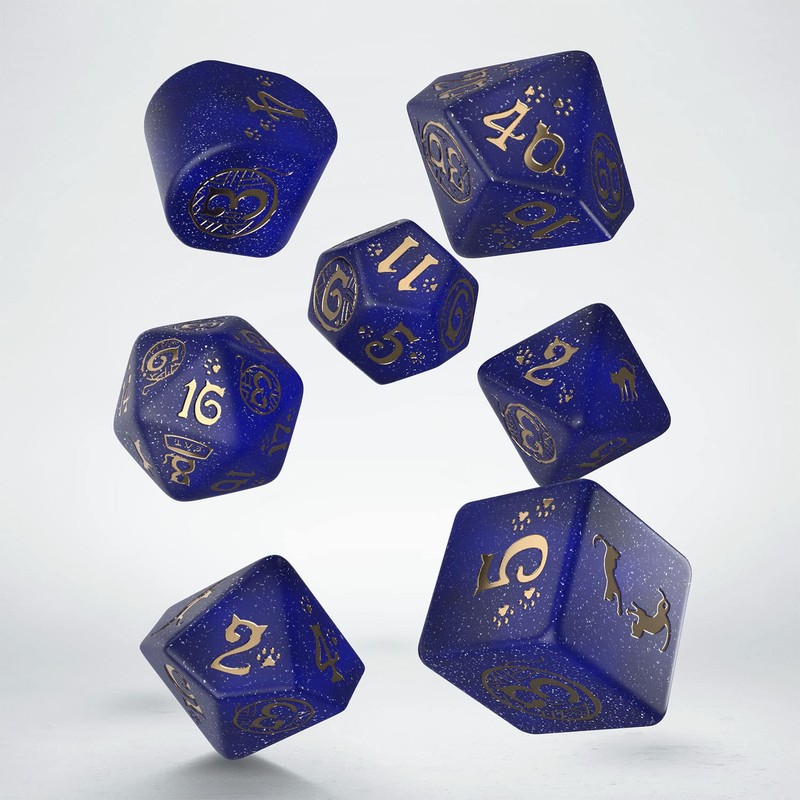rcat04 - set 7 dadi - cats modern dice set: