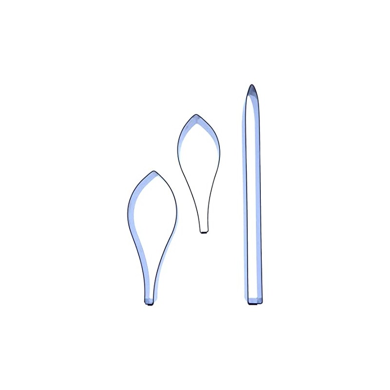Crocus and Leaf Sugarcraft Cutter Set - Stainless Steel -